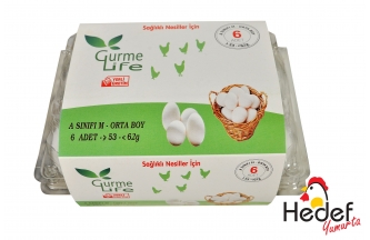 Gurme Life 6'lı M Orta Boy Beyaz Yumurta